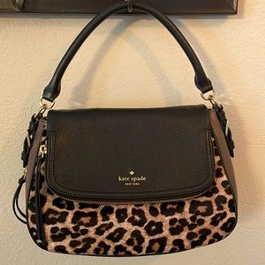 Kate Spade leopard black handbag